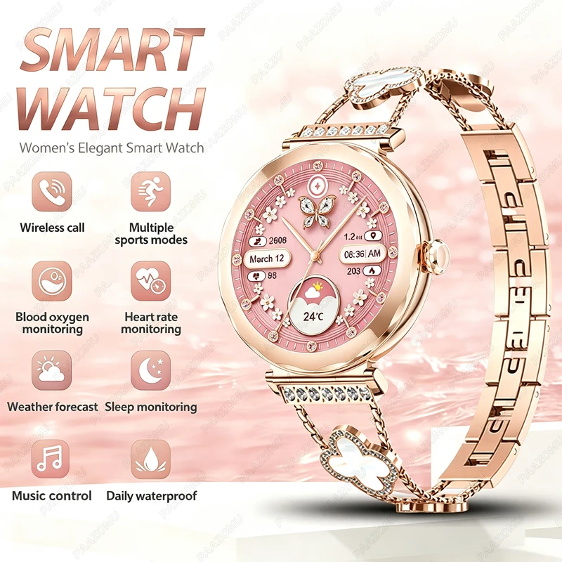 Watches Ladies Smartwatch - Montre connectée pour femmes en or