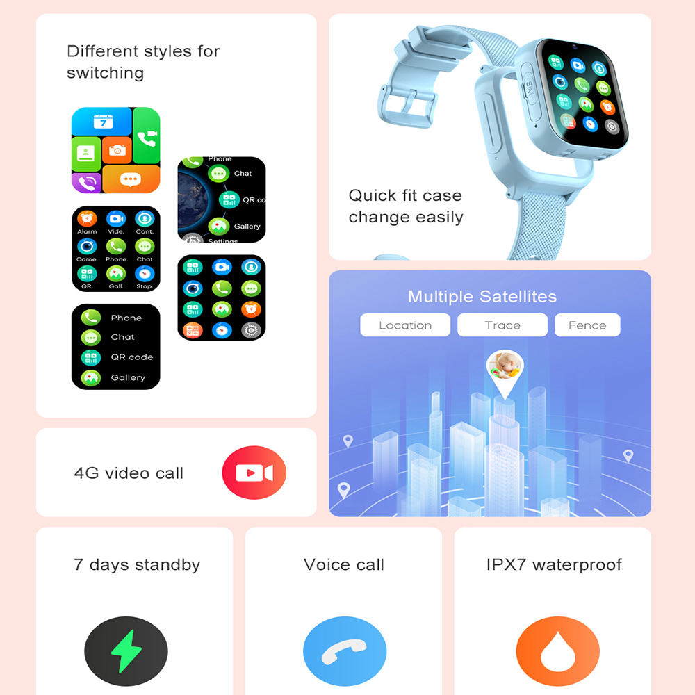 Montre intelligente enfants 4G - Smartwatch Watches For Girls avis et prix